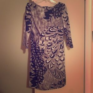 Jessica Simpson Size 12 Gray Flower Print Dress